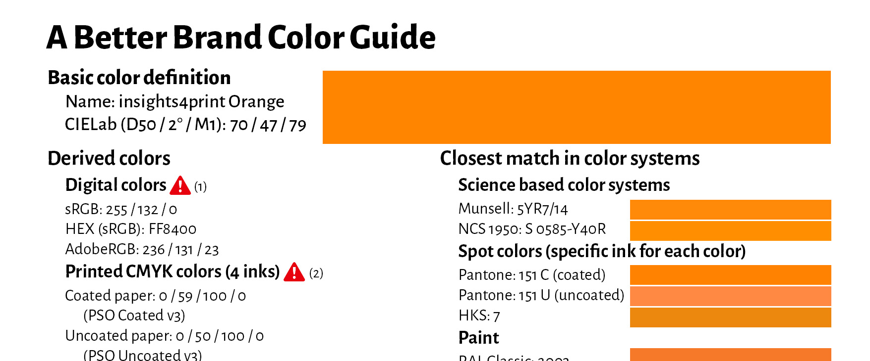 Orange Brand Color Codes